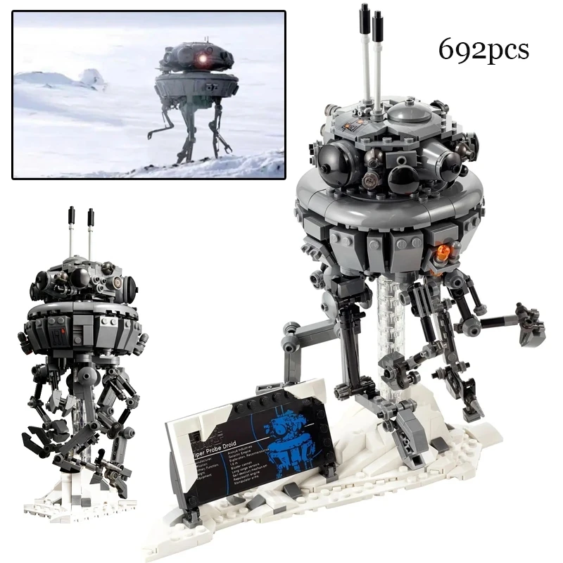 Nuovo Robot Di Rilevamento Fit 75306 Imperial Viper Probe Droid Building Blocks Set War Machine Bricks Toy For Children Birthday Gift