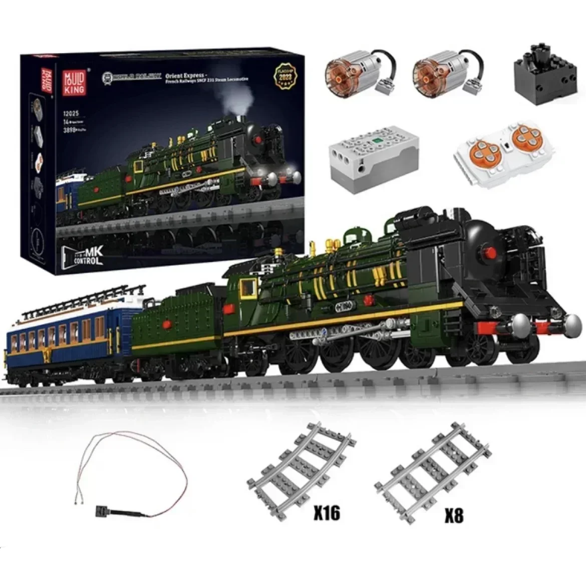 Mold King 12025 Technical Train Building Block Express-French Railway Snfc 231 Locomotiva A Vapore Regalo Di Natale Per Bambini