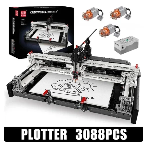 Mold King 13181 Technical Building Block Moc App Programmazione Plotter Model Assembly Stem Brick Toys Regalo Di Natale Per Bambini