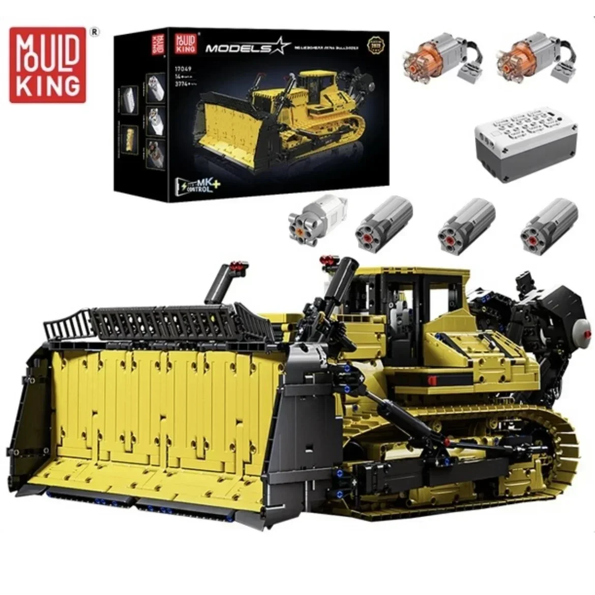 Mold King 17049 Pr766 Bulldozer Modello App Rc Blocchi Tecnici Giocattoli Per Bambini Ingegneria Edile City Vehicle Car