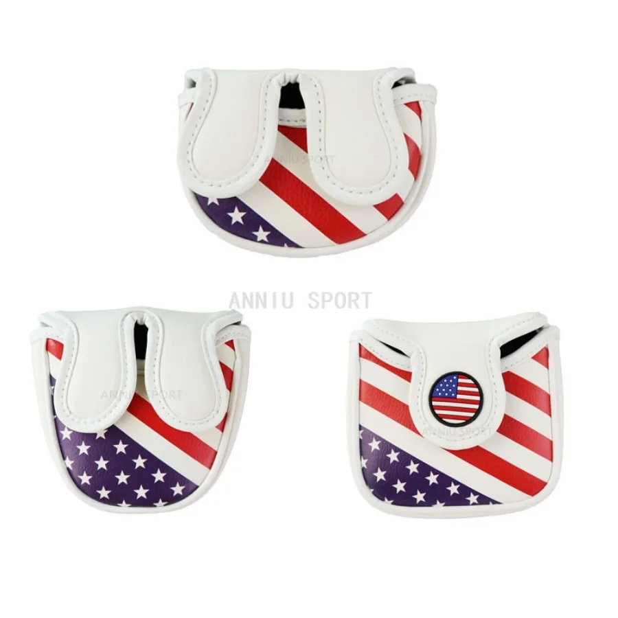 Stars Stripes Center Shafted Golf Mallet Putter Head Cover Magnetic Usa America Mallet Putter Cover Per Scotty Cameron Odyssey