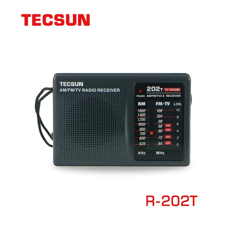 Tecsun R-202T Am/Fm/Tv Ricevitore Radio Tascabile Altoparlante Integrato Internet Radio Portatile Tasca Fm/Fm/Tv Radio Retrò Tescun R202T
