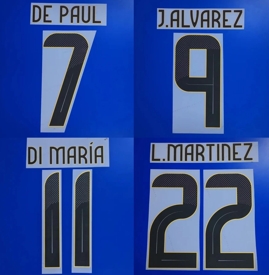 2024/25 Argentina Messi Home And Away Name Set Per Adulti E Bambini Di Maria L.