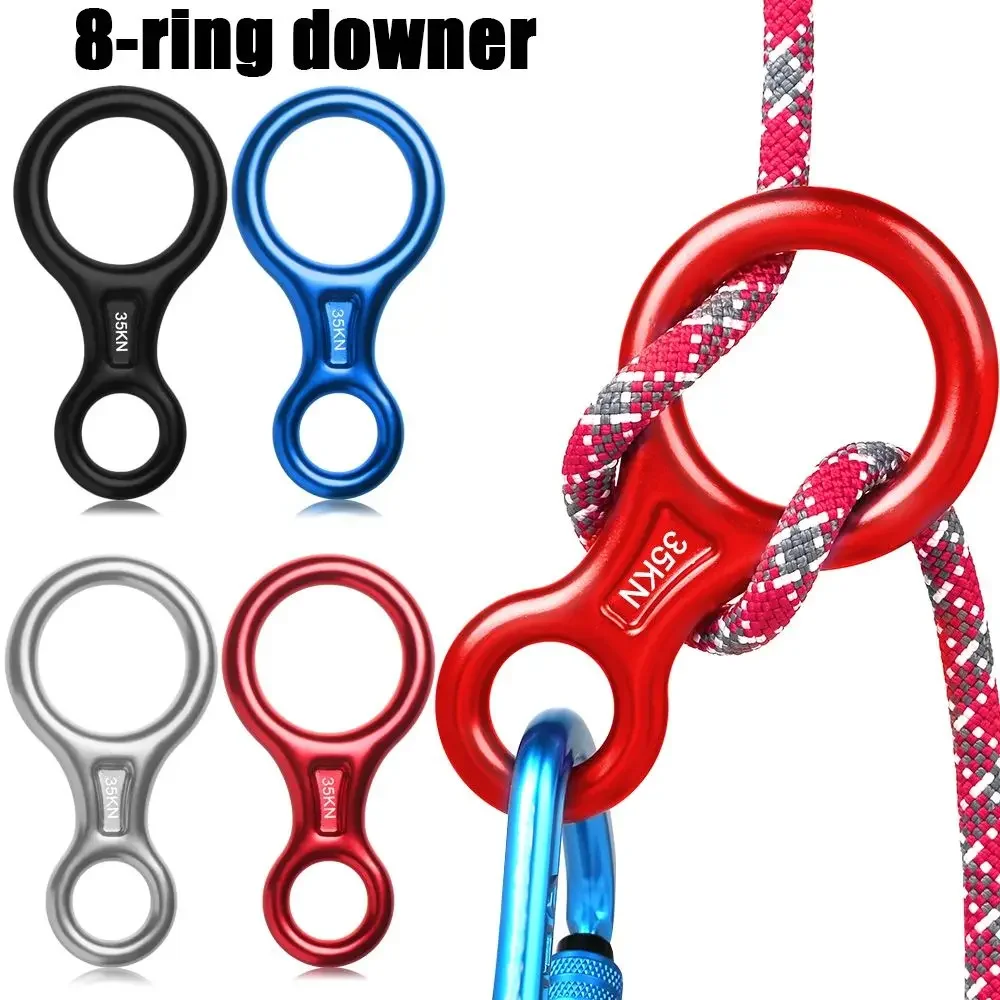 1 Pc Rock Climbing Discensore 35Kn Figura 8 Word Rope Discensore Anello Da Arrampicata Downhill Eight Ring Gear Climbing Device Equipment