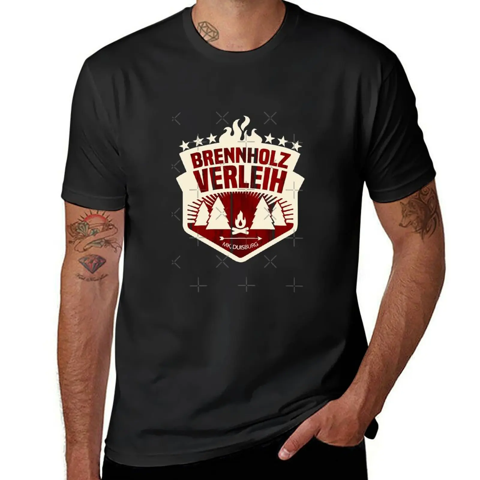 Brennholz Verleih T-Shirt Blanks Kawaii Clothes Plus Size Abbigliamento Vintage T-Shirt Aderenti Per Uomo