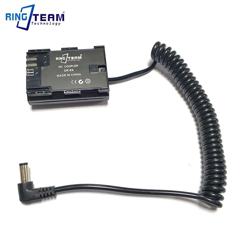 Batteria Falsa Dell'Accoppiatore Di Cc Di Potere Lp-E6 Per Bmpcc4K Bmpcc 6K Bmd Micro Macchina Fotografica Del Cinema Di Blackmagic Video Assist Monit