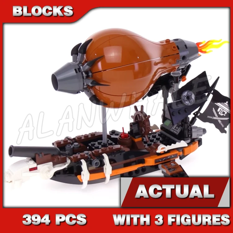 294Pcs Raid Zeppelin Airship Boat Idrovolano 10448 Building Blocks Kit Doubloon Set Per Bambini Compatibili Con Il Modello