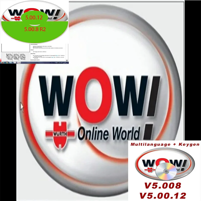 Wow Wurth Software V5.00.8 R2 Multilingue Con Chiave Gratuita Per Auto E Camion Vd Delphis Ds150E Multidiag Wurth Wow 5.00.12