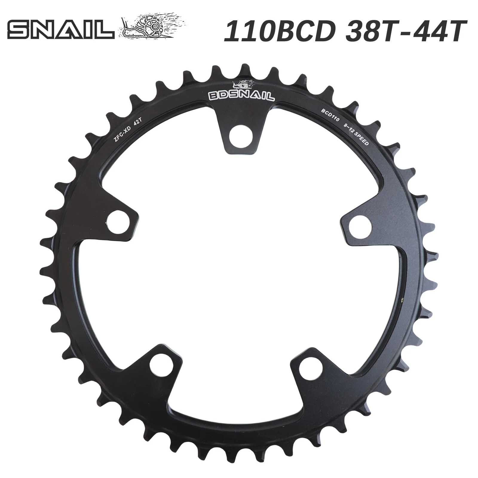 Snail Chainring Round 110Bcd Per Force Red Rival S350 S900 40 42 44T Tooth Bici Da Strada Per Sram Cx Gravel Q Meroca 50 52 54 56 58