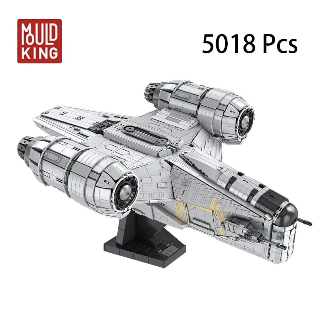 Mold King The Razor Crest 21023 Moc 75292 Astronave Giocattoli Il Modello Star Plan Building Blocks Airship Mattoni Giocattoli Per Bambini