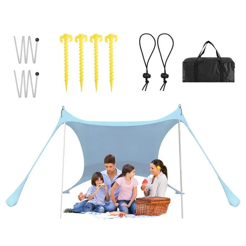 Tenda Da Spiaggia All'Aperto Tenda Da Sole Tende Da Campeggio Tende Da Spiaggia Antivento Tende A Baldacchino Protezione Solare Tenda Familiare Portat