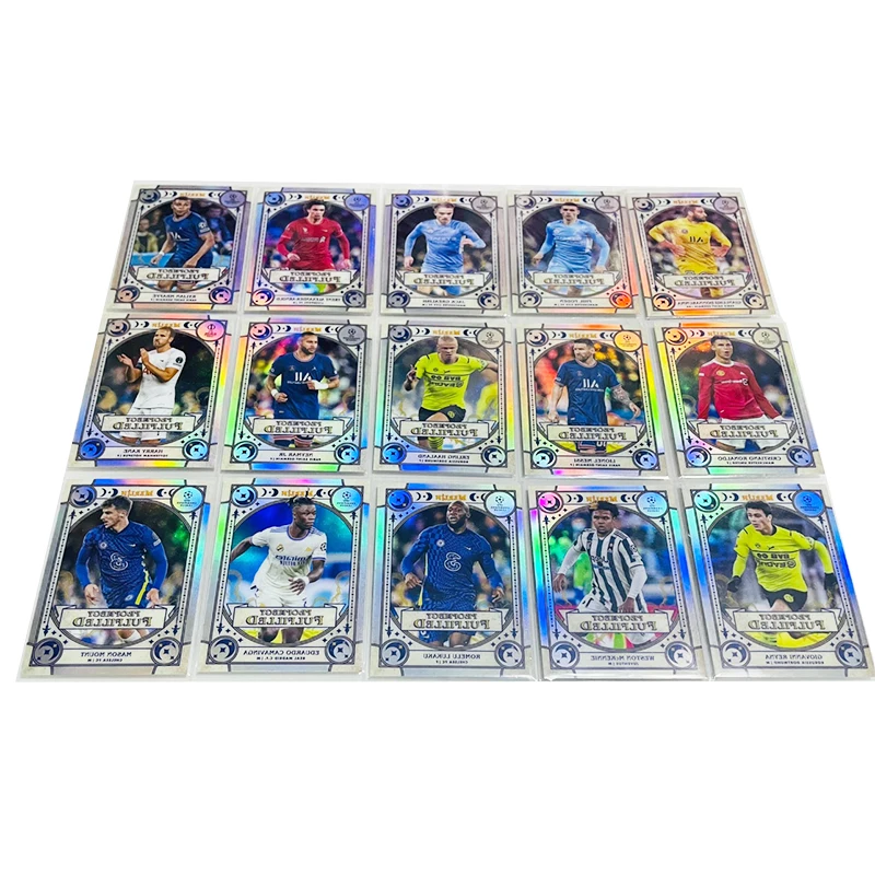 Panini 2022 Champions League Series Topps Merlin Messi Neymar Mbappe Collezione Di Personaggi Rare Rifrazione Flash Card Cartoon Toy