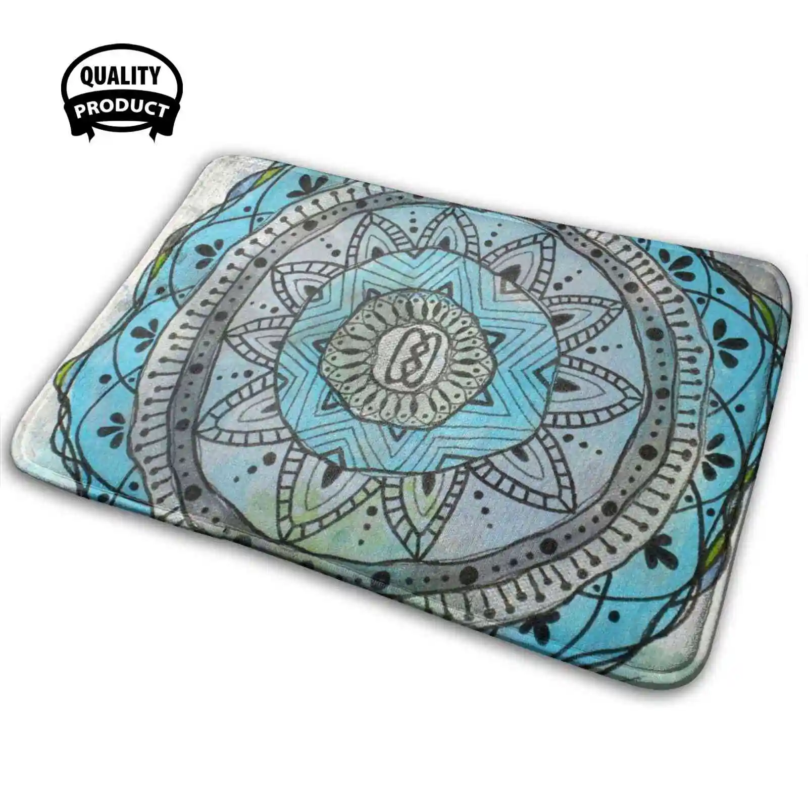 Serenity Manadala Soft House Family Tappetino Antiscivolo Tappeto Tappeto Mandala Adinkra African African American Serenity