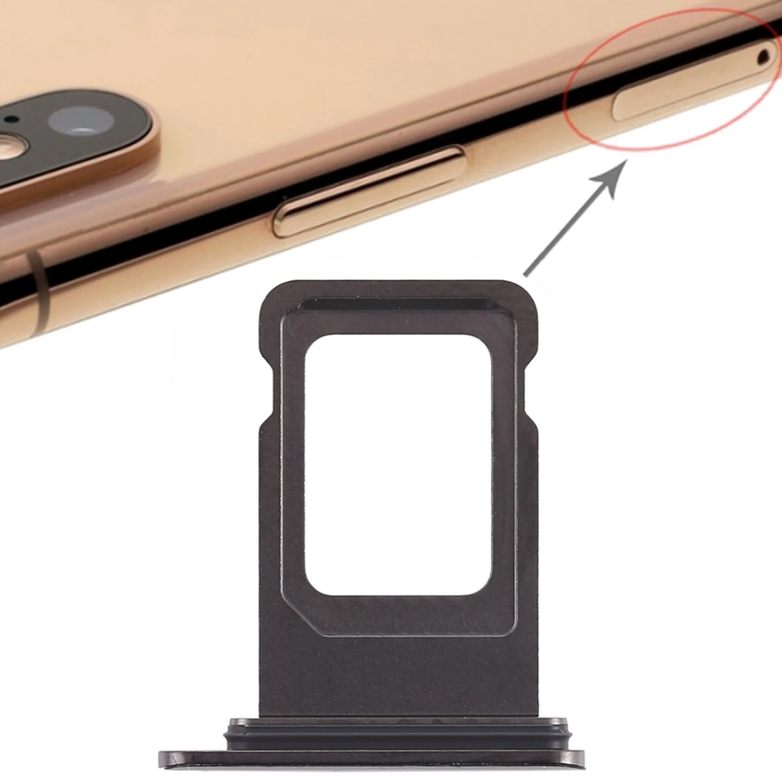 Doppio Vassoio Per Sim Card Per Iphone Xs Max (Doppia Scheda Sim)