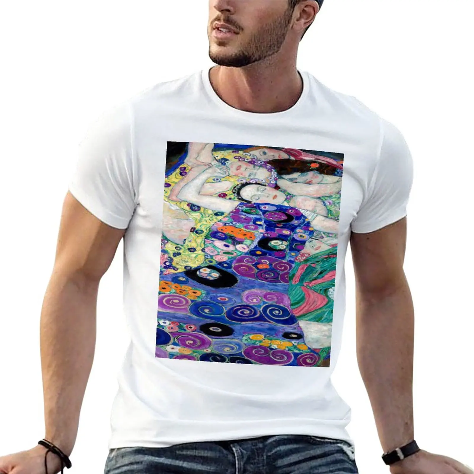 Nuovo Gustav Klimt The Virgin,Gustav Klimt Paintings,Vintage Museum Exhibition, T-Shirt Summer Top Abbigliamento Estetico Magliette Da Uomo