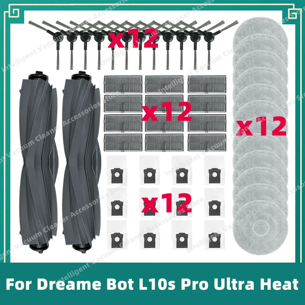 Compatibile Per Dreame L10S Pro Ultra Heat Spazzola Laterale Principale Filtro Hepa Mop Pad Accessori Per Sacchetti Della Polvere Pezzi Di Ricambio Di