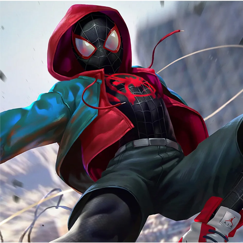 Anime Cosplay Jacket Superman Miles Morales The Amazing Zipper Felpe Con Cappuccio Felpe 3D Per Uomo Coat Trainsuit