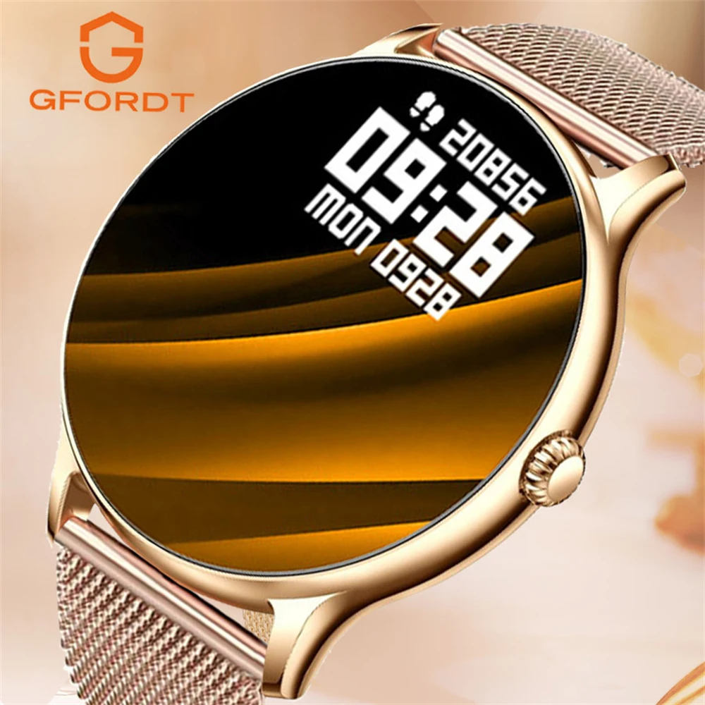Gfordt New Bluetooth Call Smart Watch Donna Uomo Gps Track Full Touch Fitness Track Smartwatch Impermeabile Da Donna Per Android Ios