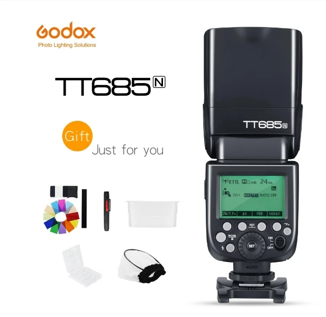 Godox Thinklite Ttl Tt685N Flash Fotocamera Ad Alta Velocità 1/8000S Gn60 Per Fotocamere Nikon I-Ttl Ii Autoflash (Tt685N)