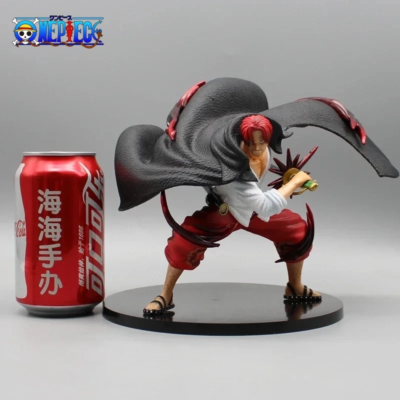 18.5Cm Personaggio Anime Integrato Shanks Yonko 4 Emperor Red Hair Action Doll Modello In Pvc Statua Decorazione Giocattolo Regalo Di Natale