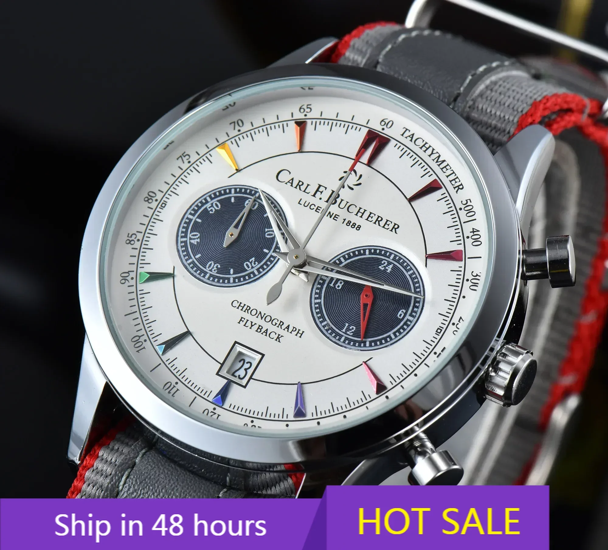Carl F. Bucherer Watch Limited Edition Collezione Maliron Cronografo Multifunzione Top Cinturino In Tessuto Orologio Al Quarzo Reloj Hombre