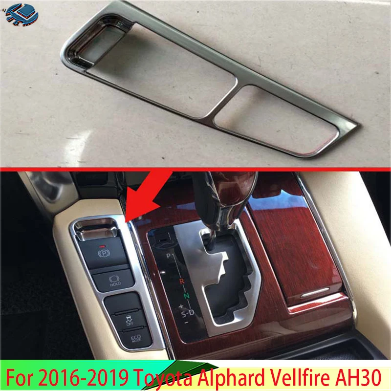Guida A Sinistra Per 2015-2019 Toyota Alphard Vellfire Ah30 Car Abs Chrome Car Electronic Hand Brake Frame Cover Trim