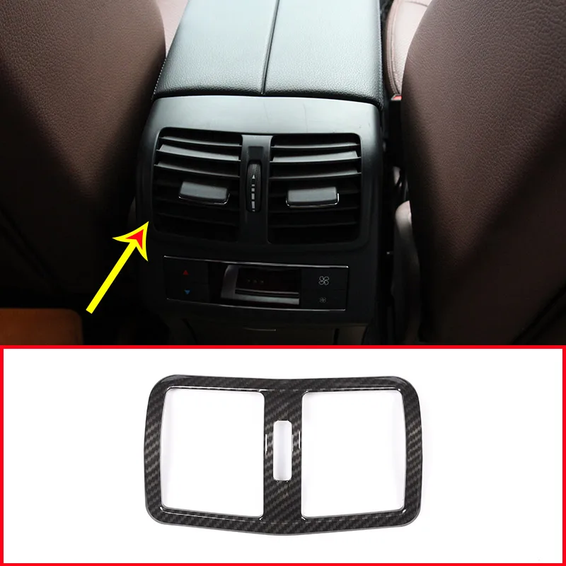 Stile In Fibra Di Carbonio Per Mercedes Benz Classe E W212 2012-2015 Abs Car Rear Air Vent Frame Trim Per Mercedes-Benz Classe E W212