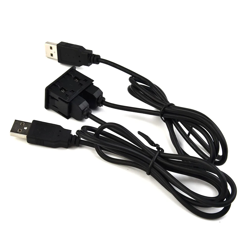 Cavo Adattatore Di Espansione Dual-Usb Per Pannello Porta Usb Aux Da Incasso Per Cruscotto Automobilistico Da 100Cm Per Parti Di Estensione Del Motore
