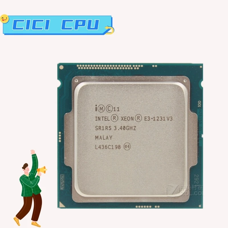 Processore Cpu Desktop Xeon E3 1231 V3 1231 V3 3.4Ghz Quad-Core Lga 1150 Usato