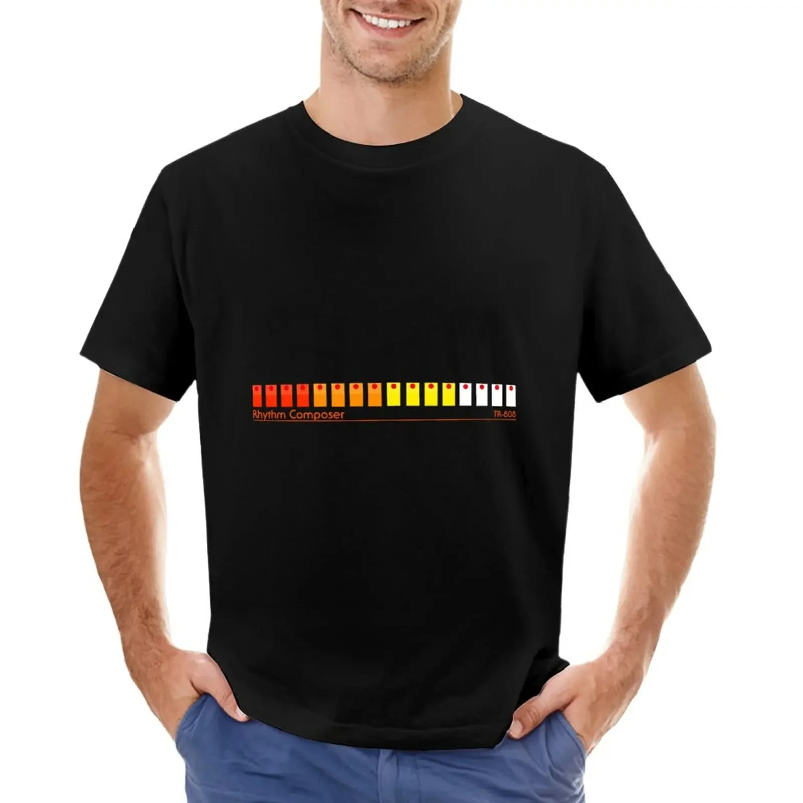 T-Shirt Tr 808 Roland Abbigliamento Vintage Maglietta Oversize Nera Da Uomo