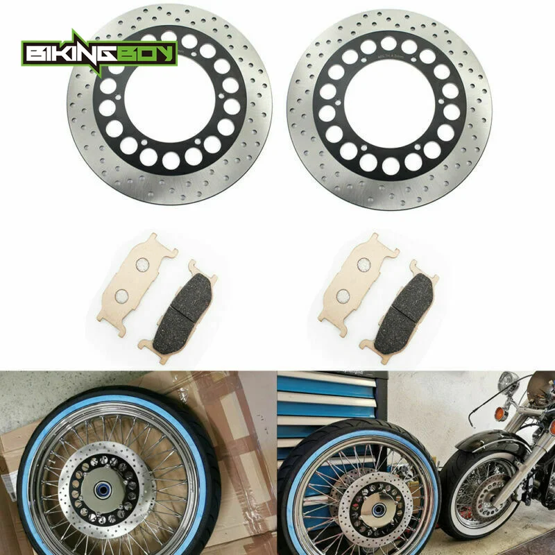Bikingboy Royal Star Xvz 1300 Venture S 08 09 10 11 12 13 Tour Deluxe 05 06 07 Xv 1600 04 05 Dischi Freno Anteriori Dischi Dischi Rotori Pastiglie
