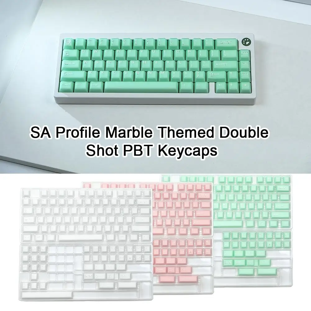 114 S Caps Double Shot Pbt Caps Latte White Sa / Profile Cap Per Mx Switch Gamer Board H1V0