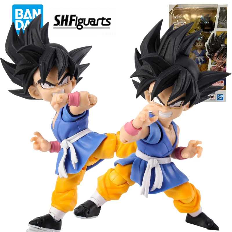 Bandai S.H. Figuards Son Goku Gt Action Figure Dragonball Anime Plastic Model Toys For Boys Gifts