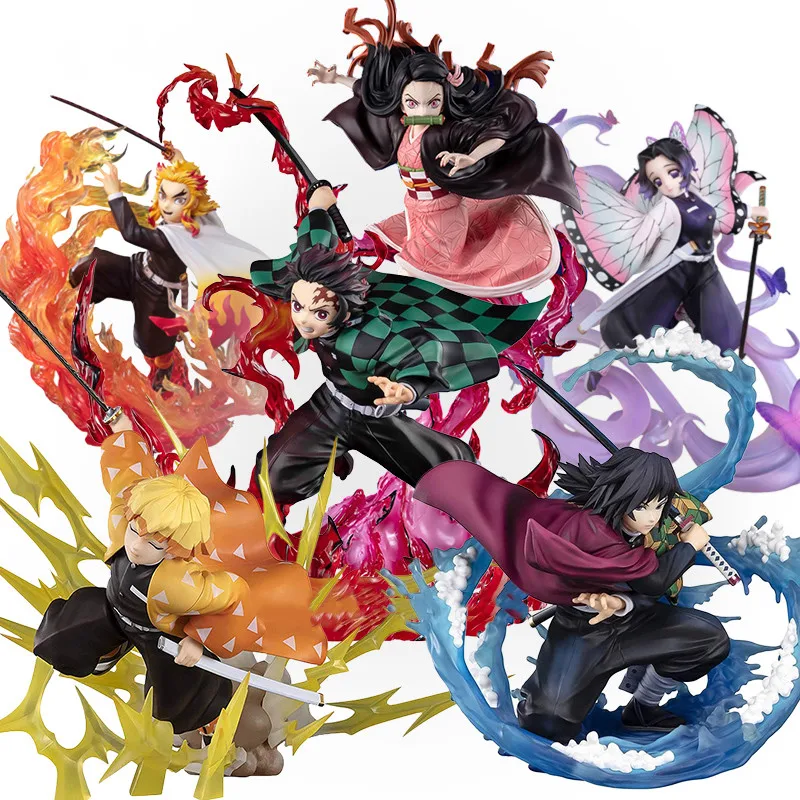 Demon Slayer Figuarts Zero Anime Figure Kimetsu No Yaiba Tanjiro Shinobu Giyu Tomioka Action Figurine Model Doll Statue Toy Gift