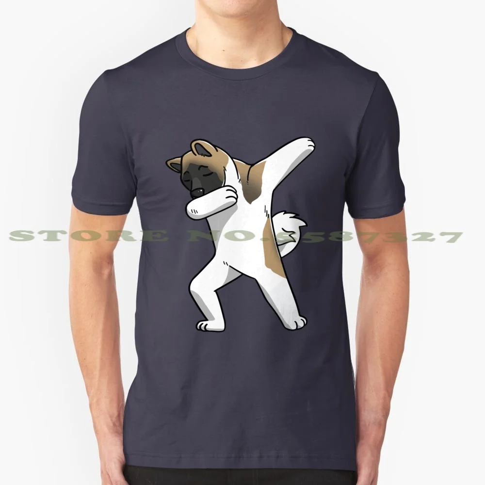 Divertente Dabbing Akita Dog Fashion Vintage Tshirt Magliette Akita American Anatomy Animal Baby Bandana Bark Beagle Beanie Bernard