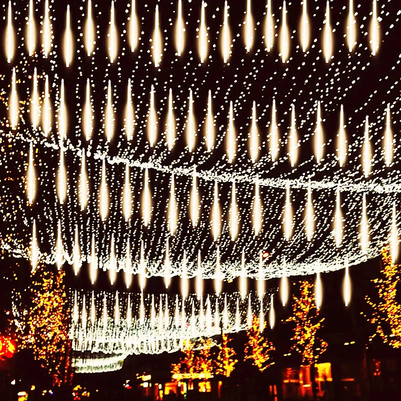 4 Set Solar Led Meteor Shower Lights Holiday String Light Impermeabile Outdoor Led Lights Street Fairy Garden Decorazione Natalizia