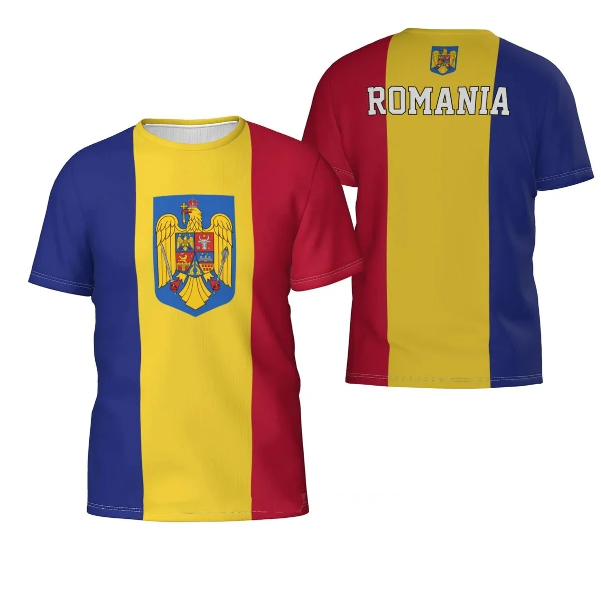 Romania Maglia Da Calcio All'Ingrosso Nome Personalizzato Numero Bandiera Romena Magliette Grafiche Per Uomo Magliette Soccer Club Team T-Shirt