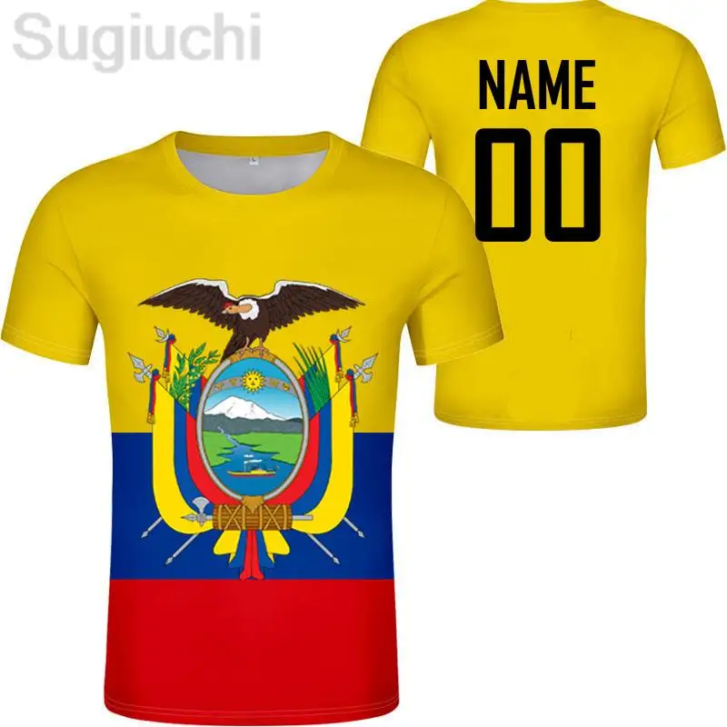 Personalizzato Qualsiasi Nome Numero Ecuador T-Shirt Ecu Shirt Nation Flag Spanish Ecuadorian Soccer T-Shirt Per Uomo Donna Regali