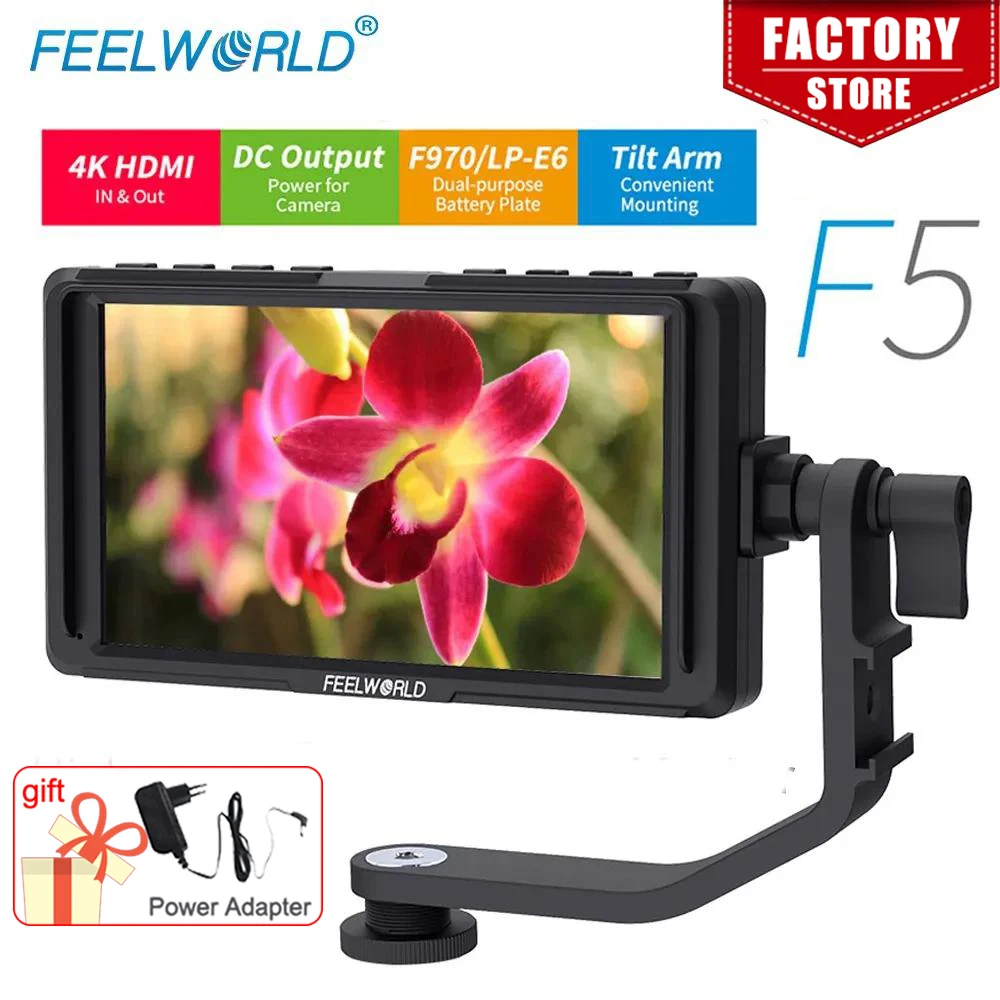 Feelworld F5 Pro Touch Screen Dslr Monitor Di Campo 4K Hdmi 5.5 Pollici Full Hd 1920X1080 Lcd Ips Dslr Monitor Per Stabilizzatore Fotocamera