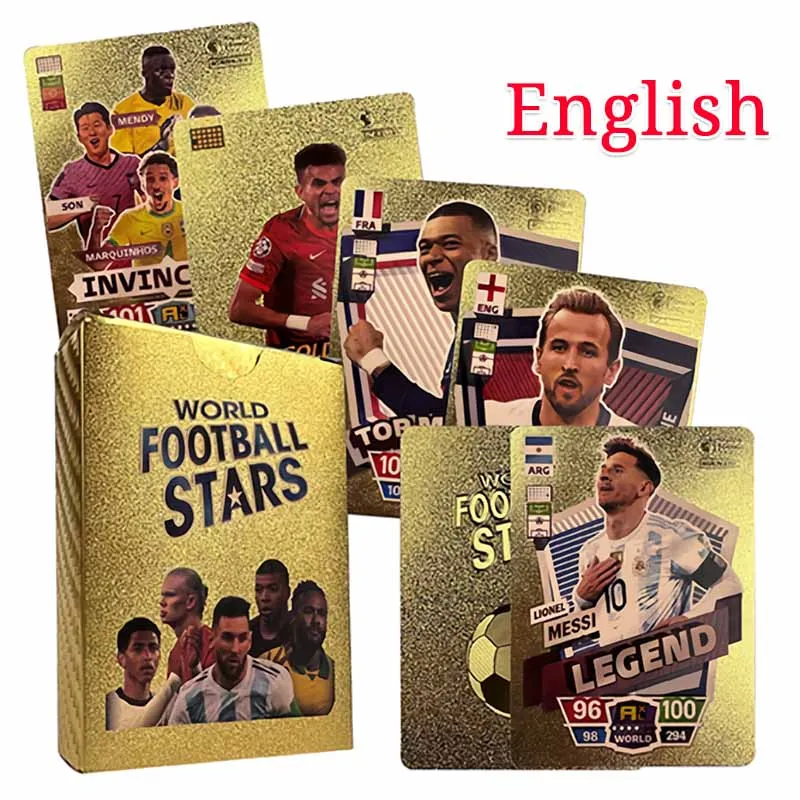Football All Star Trading Cards Black Silver Gold Rare Carte Da Collezione Football Club Fans Giocatore Fifa Neymar Cristiano Ronaldo