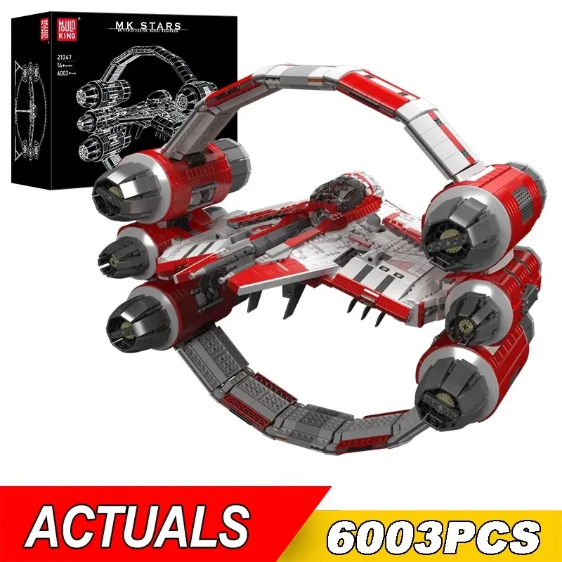 Mold King 21047 Star Destroyer Building Block Ucs Interstellare Ring Fighter Model Moc Ucs Imperial Spaceship Toys Regali Per Bambini