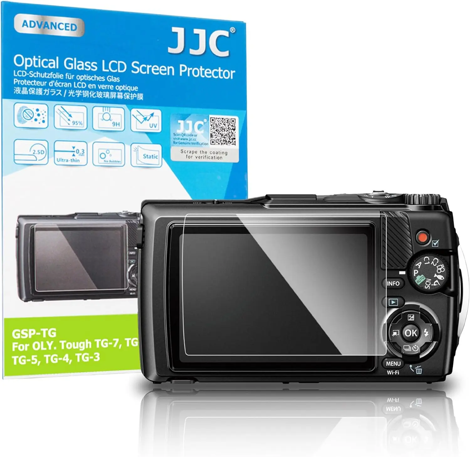 Jjc Tg-7 Tg-6 Tg-5 Tg-4 Tg-3 Protezione Dello Schermo, Protezione Dello Schermo Della Fotocamera Per Olympus Tg-7 Tg-6 Tg-5 Tg-4 Tg-3 Fotocamera Antig