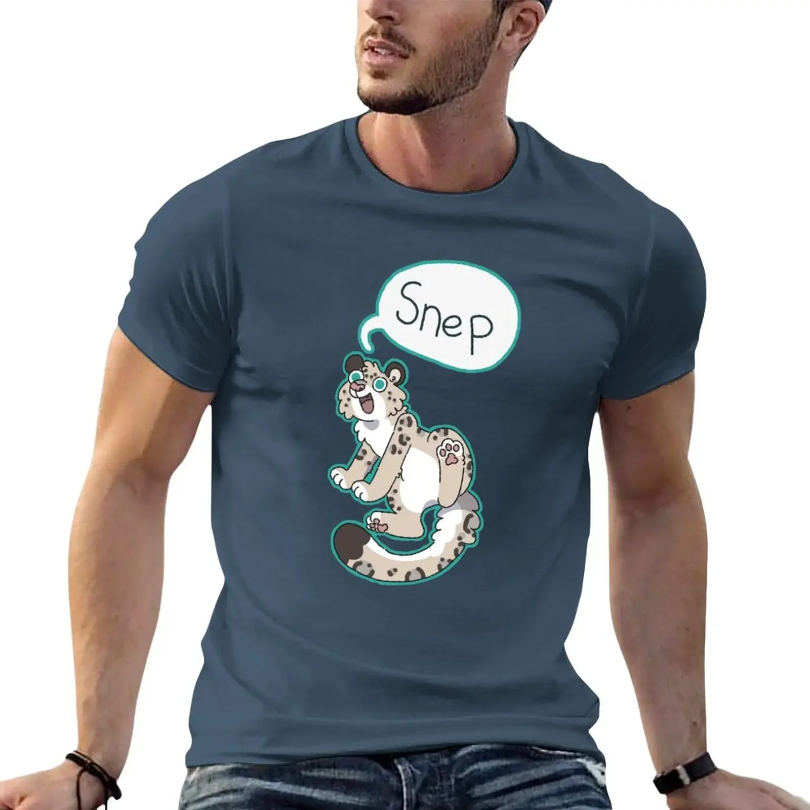 Snep Snow Leopard T-Shirt Oversize Sublime Mens T-Shirt Casual Elegante