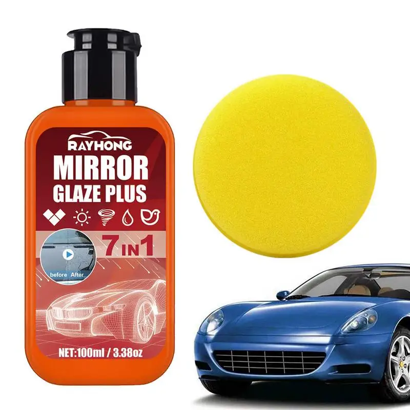 100Ml Auto Mirror Glaze Car Polish Scratch Remover Auto Paint Polishing Wax Oil Film Agente Protettivo Vernice Scratch Care Tool