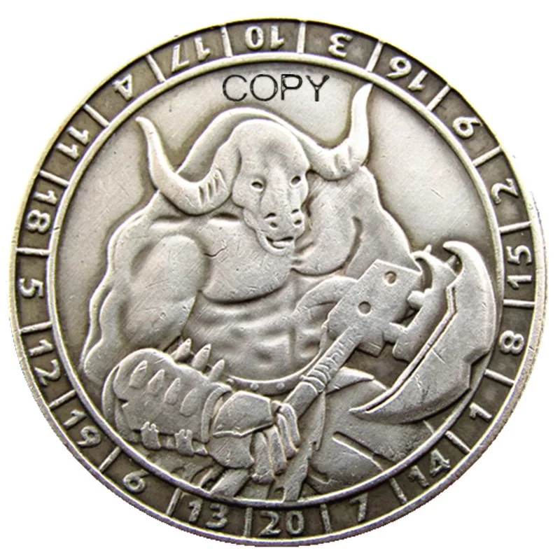 Hb(198)Us Hobo Morgan Dollar Skull Zombie Zcheletro Placcato Argento Copy Coins
