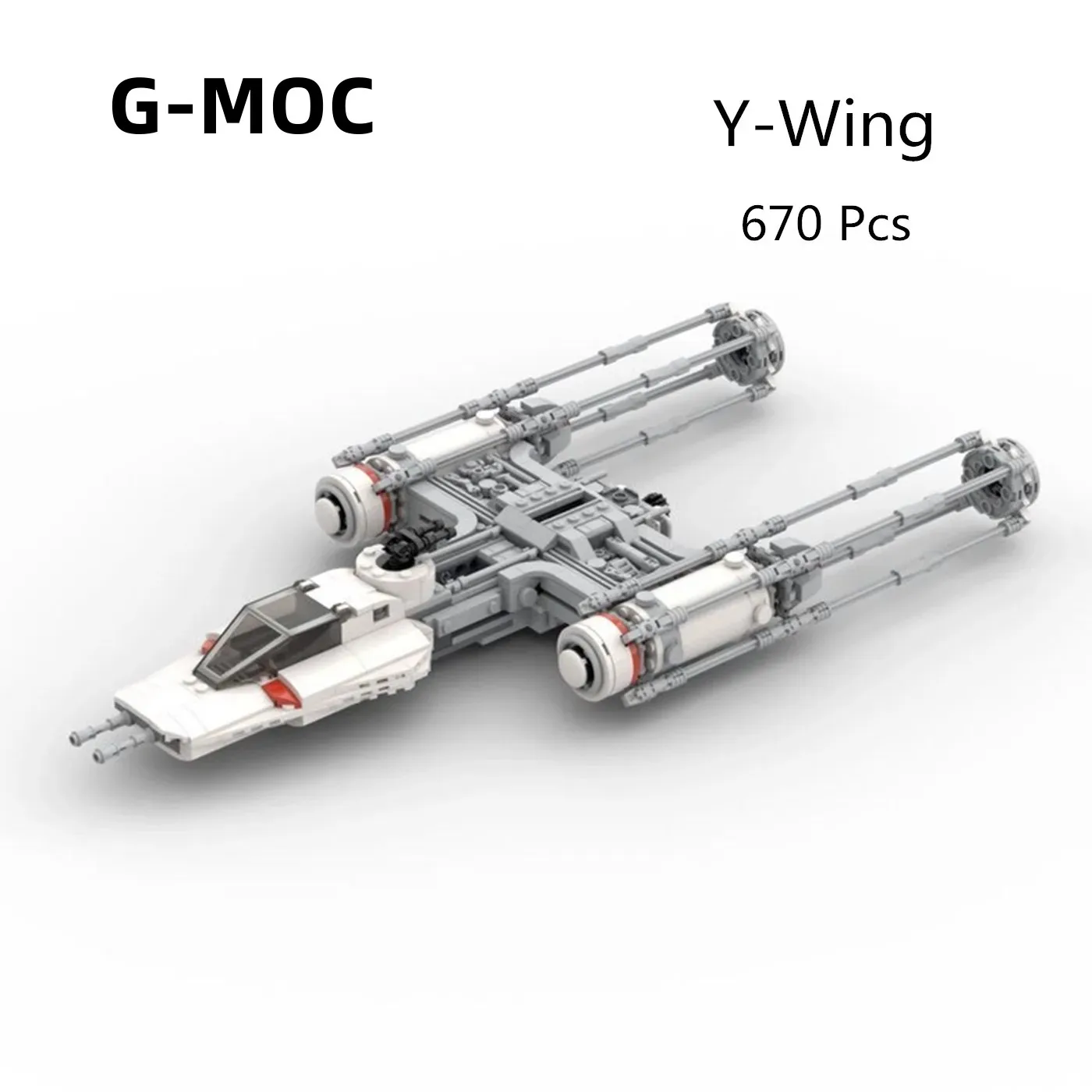 G-Moc Building Blocks 670 Pcs Space Wars 75249 Y-Wing Arma Astronave Fighter Assembly Bricks Collection Kis Birthday Toys Gif
