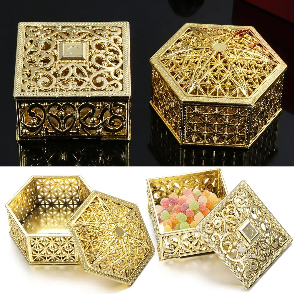Vintage Hollow Wedding Plastic Trasparente Gingillo Organizer Candy Box Jewelry Storage