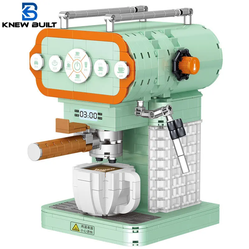 Known Built Coffee Machine & Bean Grinder Micro Mini Building Blocks Set Di Giocattoli Per Bambini: Regalo Perfetto Per Le Vacanze E Goditi Il Tempo D