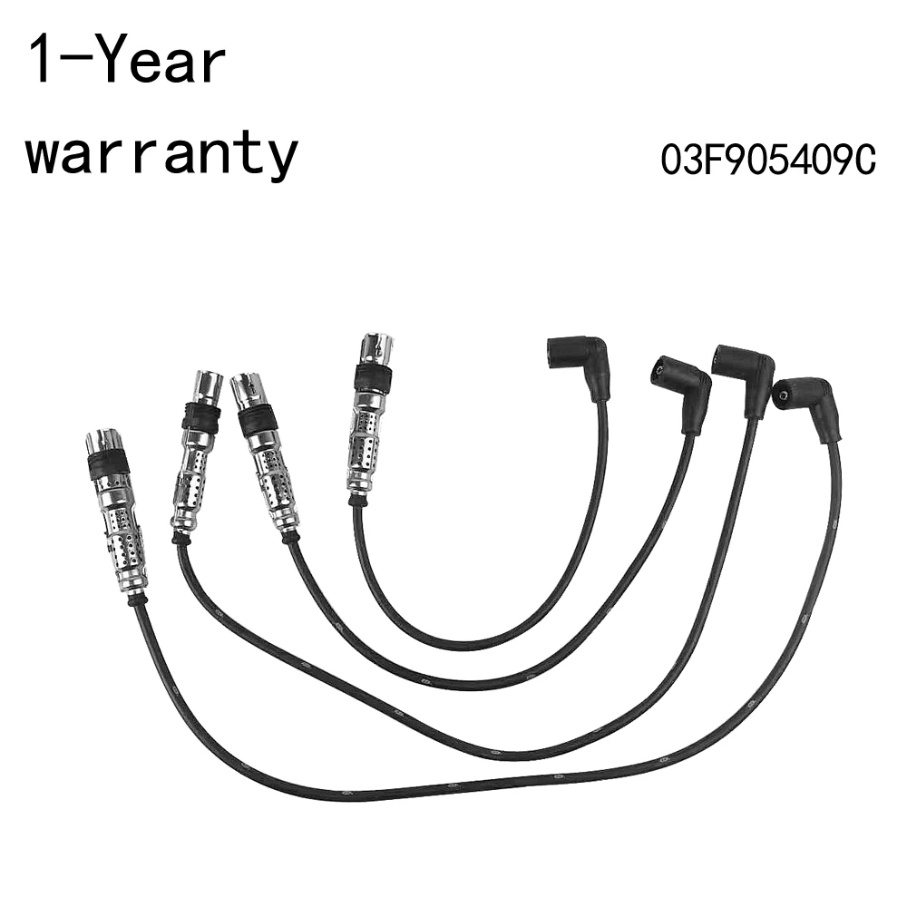 Un Set Lgnition Lead 03 F905409C Per Skoda Yeti Octavia Rapid Fabia Audi A3 S3 A1 Vw Polo Golf Jetta Beetle