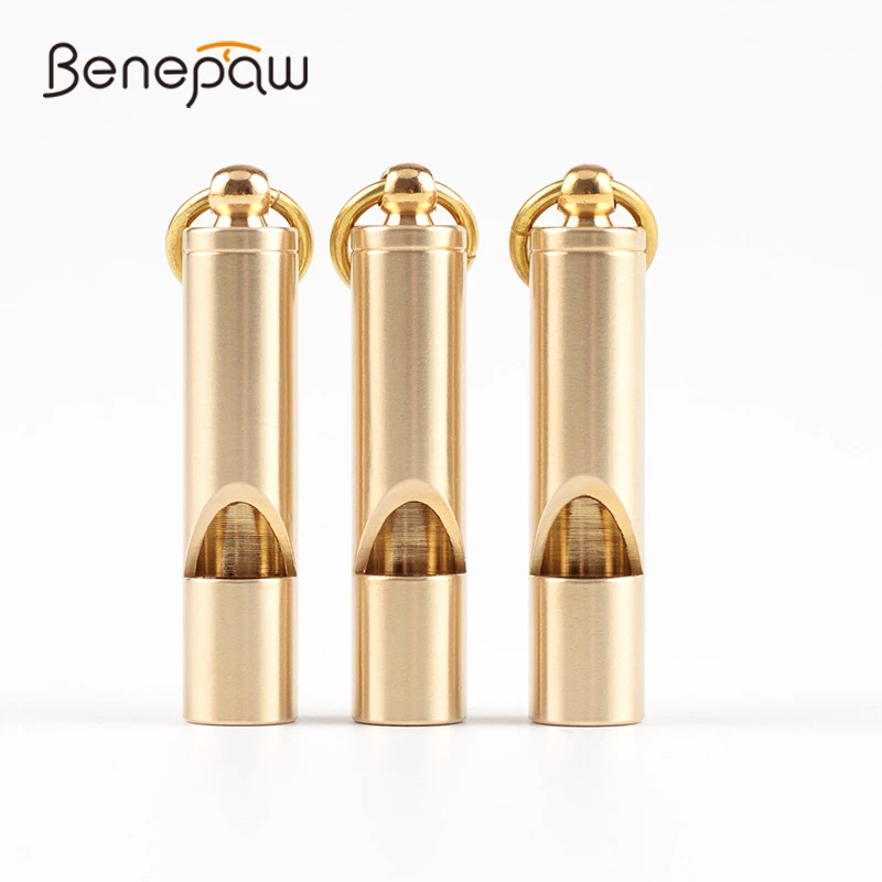 Benepaw Vintage In Ottone Cane Fischietti Per Pet Comportamento Di Formazione Di Qualità Portatile Trasparente Lound Suono Di Smettere Di Abbaiare Aid